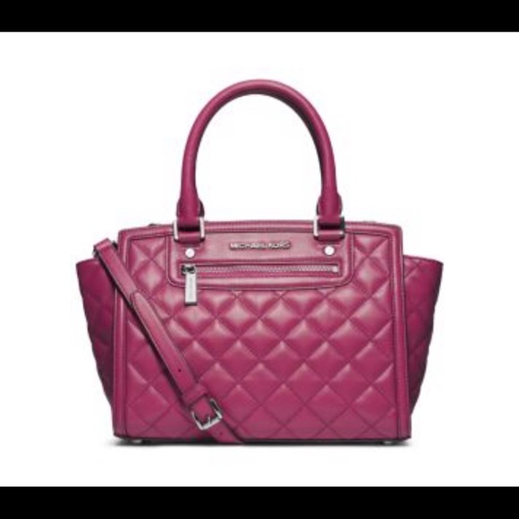 ❤️SOLD❤️🎉🎉🎉HOST PICK💕💕🎉🎉Michael Kors Selma Quilted Satchel Pink - Picture 5 of 16